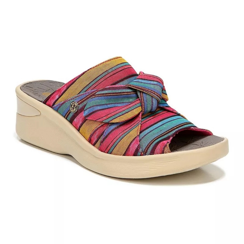 Bzees For Lifestride Smile Washable Wedge Slide Sandals Size 9M
